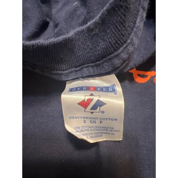 University Of Virginia Cavaliers Tee T Shirt Navy Blue Front Logo Jerzees Sz S - Picture 3 of 3